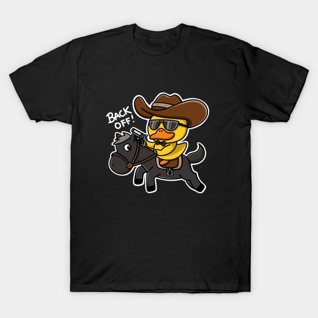 Funny Duck Cowboy T-Shirt by Nine Tailed Cat